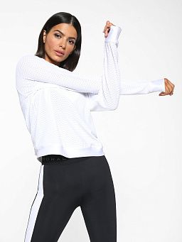Sofia Netz Pullover - White